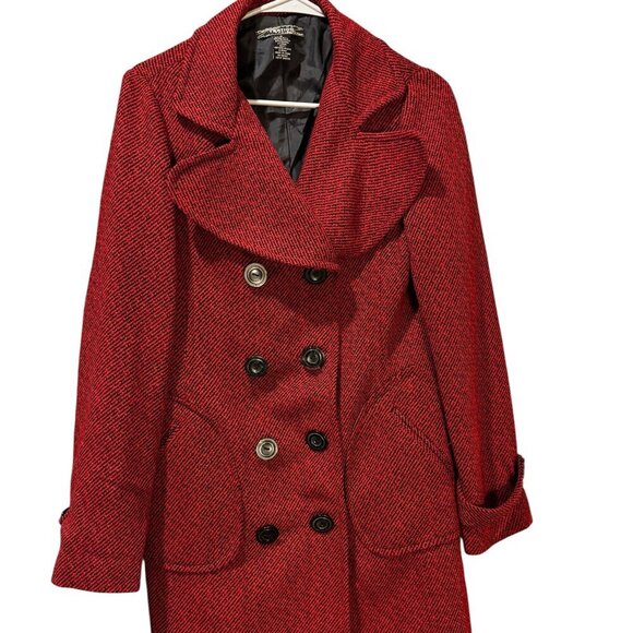 Vertigo Paris Jackets & Blazers - VERTIGO PARIS Red Wool Blend Trench Coat - Size Medium